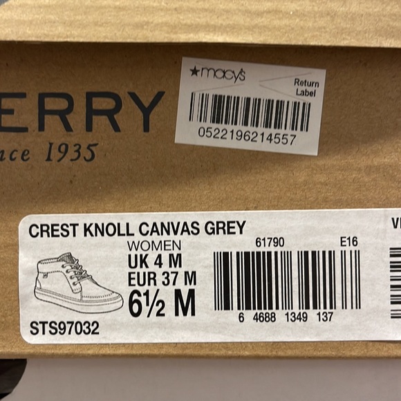 Sperry Crest Knoll Canvas Grey Sneaker - Picture 8 of 8